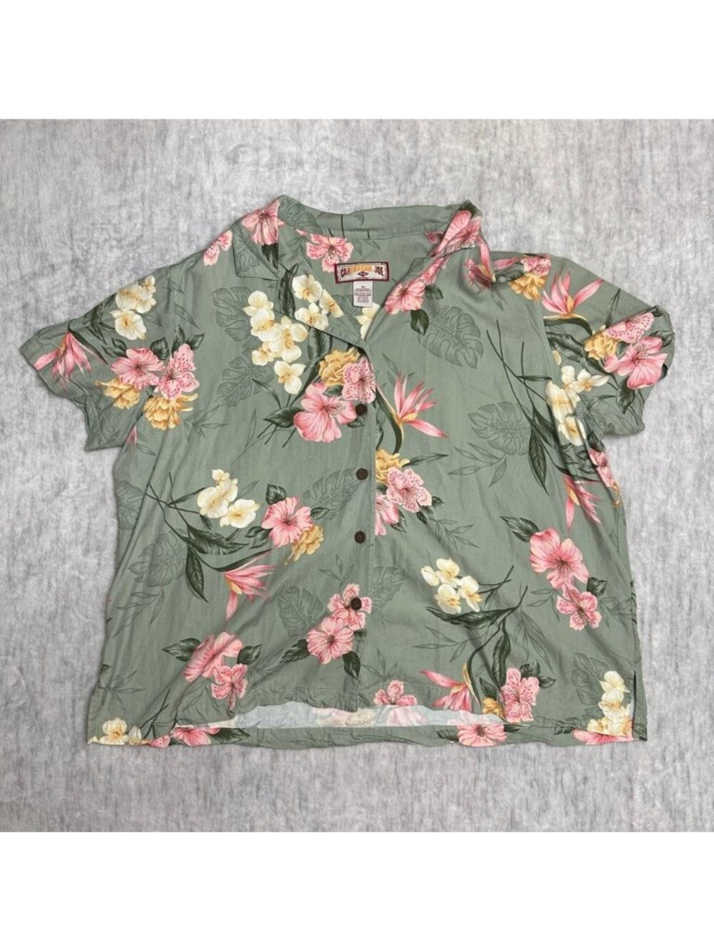 Caribbean Joe Hawaiian Button Up Shirt